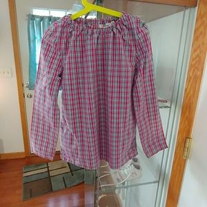 Vineyard Vines Plaid Cotton Top Girl's M/10-12